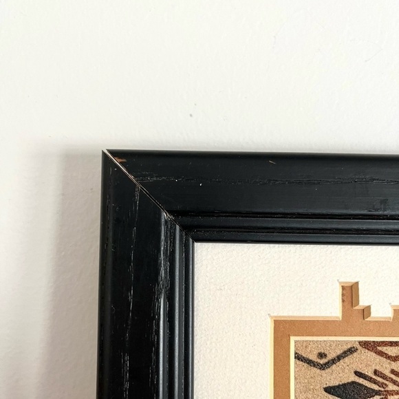 Genuine Navajo Sand Painting signed set of 2 - Picture 4 of 7